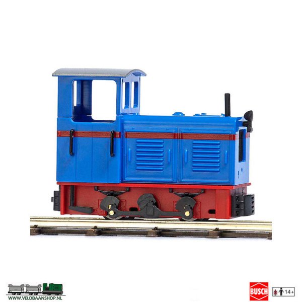 Busch 12122 veldspoor Diesellocomotief lkm blauw rood Veldbaanshop.nl