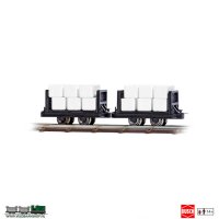 Busch 12212 veldspoor Wagen met cellulosebalen 2 stuks H0f