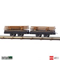 Busch 12218 twee wagens met houten lading H0f