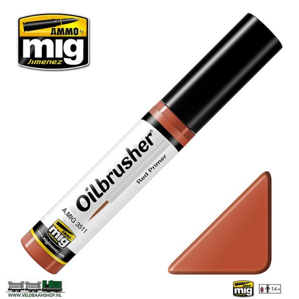 MIG 3511 Ammo MIG Jimenez Oilbrusher Red Primer Veldbaanshop.nl