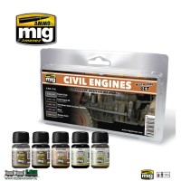 Ammo MIG 7146 civil engines weathering set