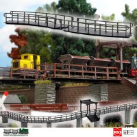 Busch 12386 veldspoor bruggen gebogen 2 stuks H0