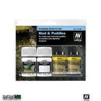 Vallejo 73189 Pigment Set Mud & Puddles set van 4