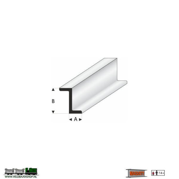 MAQUETT 418-58/3 profiel : Z-profiel styreen massief