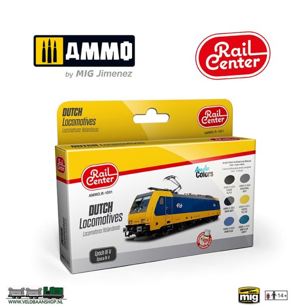 Ammo MIG r-1001 rail center dutch locomotives epoche iv-v