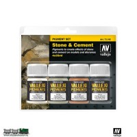 Vallejo 73192 Pigment Stone and Cement set van 4