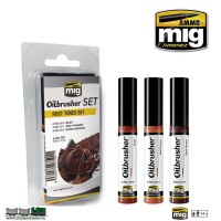 MIG 7501 Ammo MIG Jimenez Oilbrusher Roest set