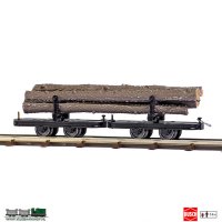 Busch 12224 draaistelwagen met boomstammenlading H0f