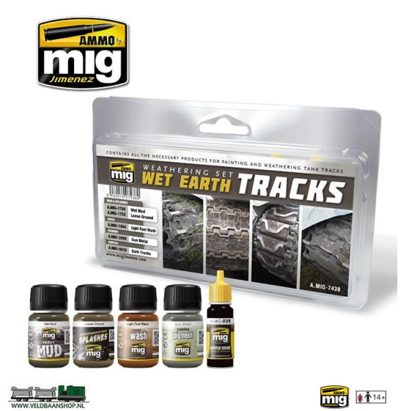 Ammo MIG 7438 Dry Earth Tracks