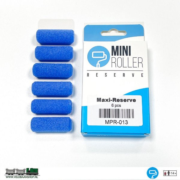 Mini-Roller MPR-013 maxi-reserve-rollerset 45 x15 mm inhoud 6 stuks