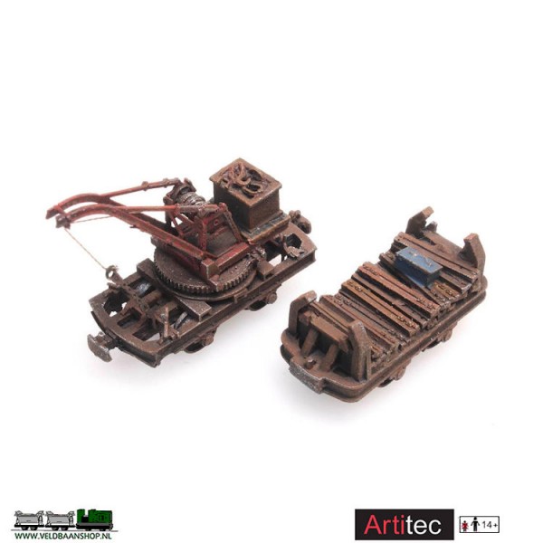 Artitec 387.393 Lorrie met kraan dummy gereed model