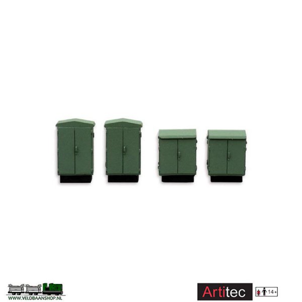 Artitec 10274 4 schakelkasten resin H0 1:87 Veldbaanshop.nl