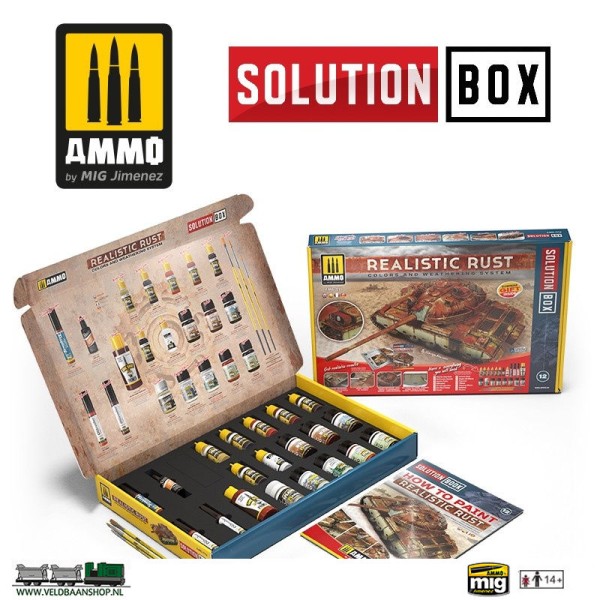 Ammo MIG 7719 Solution Box 12 Realistic Rust effects