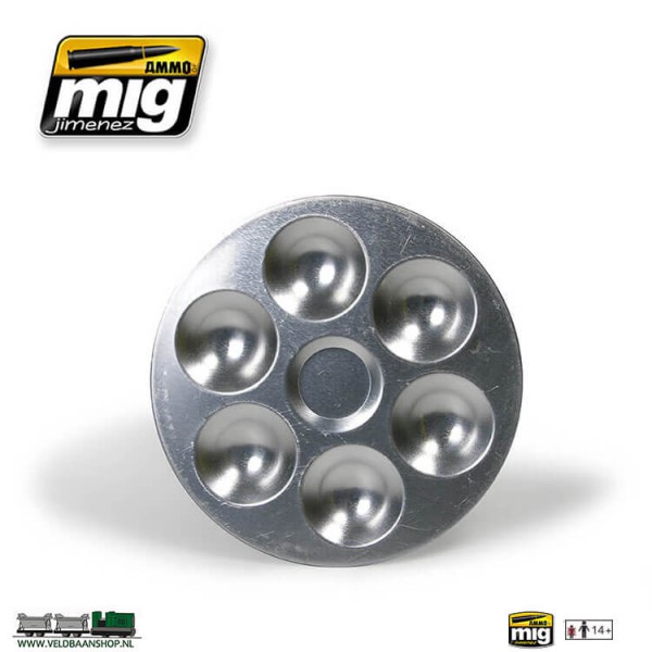 MIG 8008 Aluminium pallet met 6 gaten