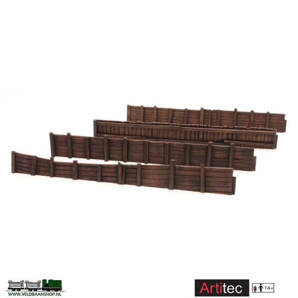 Artitec 10333 Houten kademuur resin H0 1:87 Veldbaanshop.nl