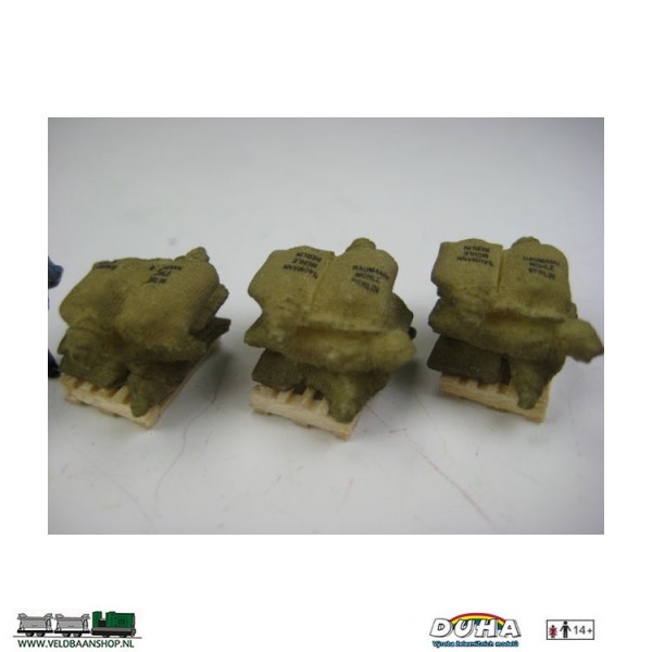 DUHA 11522 3 Paletten mit Säcken H0 Veldbaanshop.nl