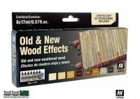 Vallejo 71187 Model Air Color Set Old & New wood effects