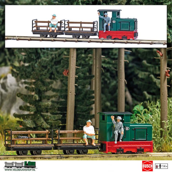 Busch 12015 feldbahn startset personenvervoer h0f