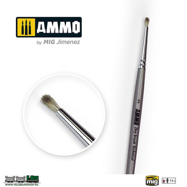 AMMO MIG 8700 drybrush no.2 technical brush